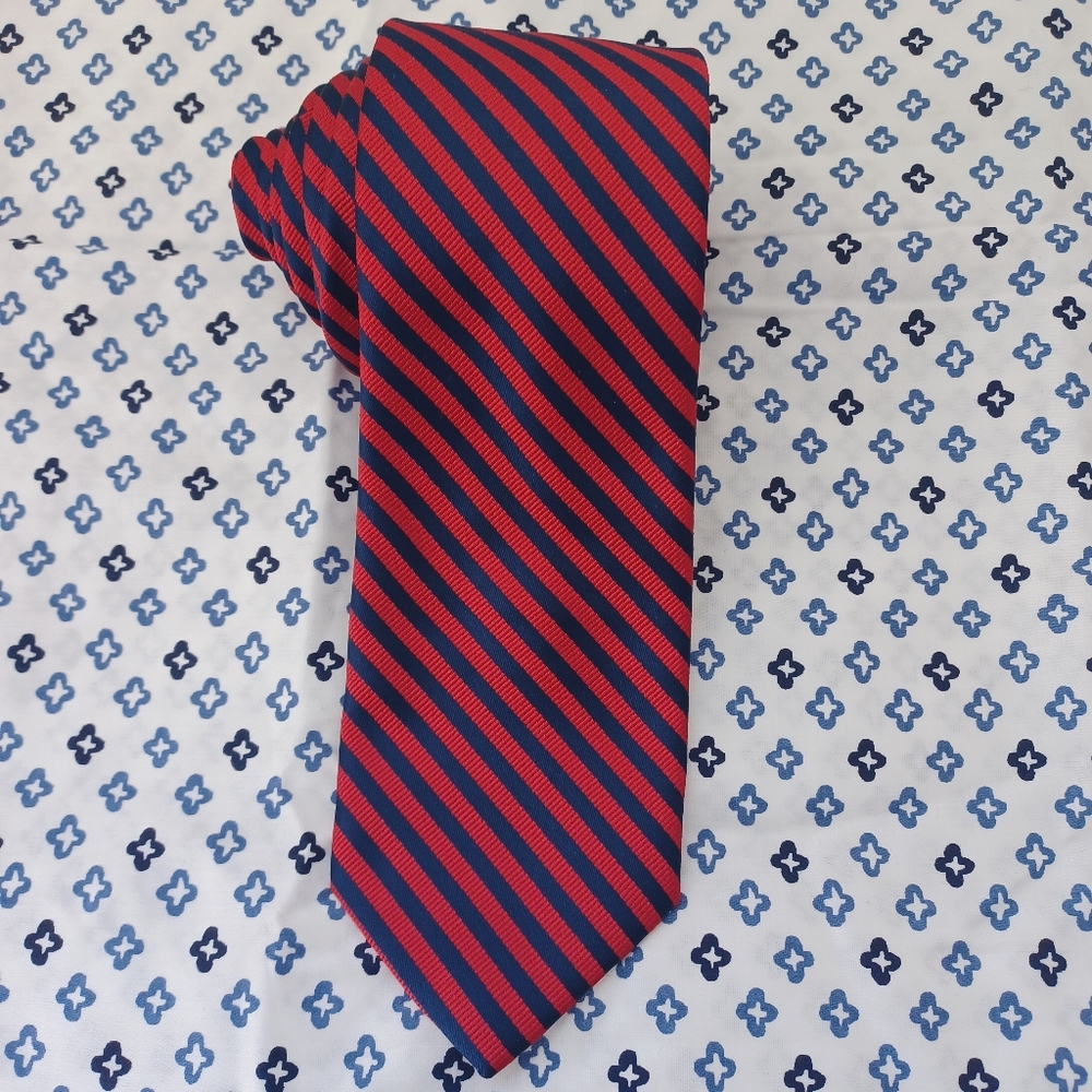 Men's Bilge Striped Tie by nautica one size 145cm color red&blue